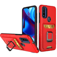 Tempered Glass / Card Stand Cover Phone Case For Motorola Moto G Pure XT2163DL