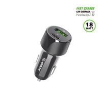 18W Car Charger PD + 3FT A to C USB for Blu View 4 B135DL