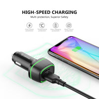 36W Car Charger PD + 3FT A to C USB For BLU View 5 PRO B170D