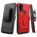 Tempered Glass / 3in1 Holster Cover Phone Case For Motorola Moto G Pure XT2163DL