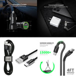 20W Car + Home Charger 1 XAtoC & CtoC USB For Motorola Moto Edge 5G 2024 XT2405V