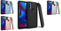 Tempered Glass / Lining Brush Cover Phone Case For Motorola Moto G Pure XT2163DL