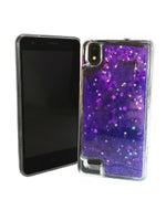 For ZTE Avid 559 Liquid Glitter Motion Case Phone Cover - Purple