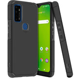 For AT&T Fusion 5G Shockproof Hybrid Cover Phone Case - MK Black