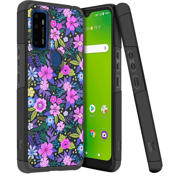 For AT&T Fusion 5G Shockproof Hybrid Cover Phone Case - MK Mystical Floral
